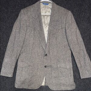 Vintage Pendleton Donegal Tweed Colorful Flexk Charcoal Wool 42L